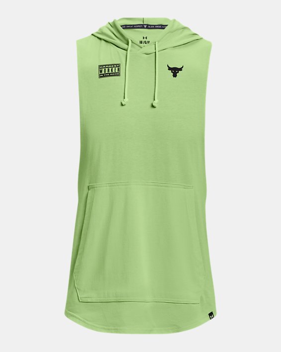 Men's Project Rock Show Your Work Sleeveless Hoodie in Green image number 5